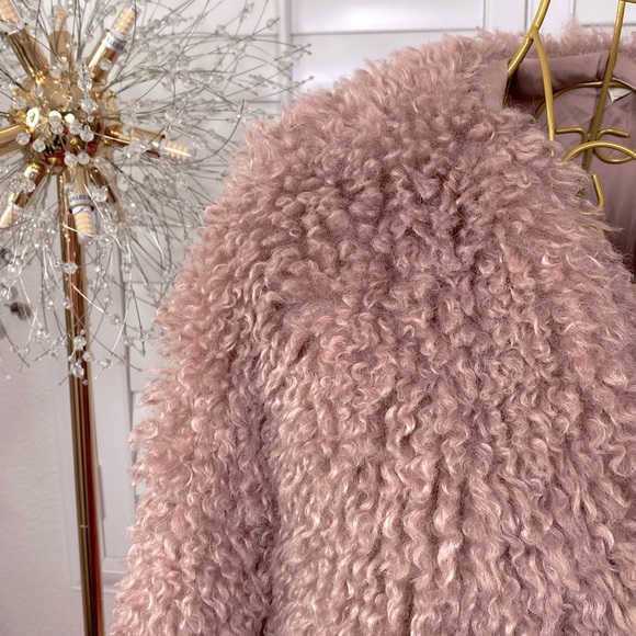Fluffy Pink Teddy Jacket - Picture 2 of 5